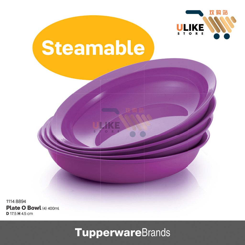 Tupperware Plate O Bowl 400ml 4pcs Shopee Malaysia