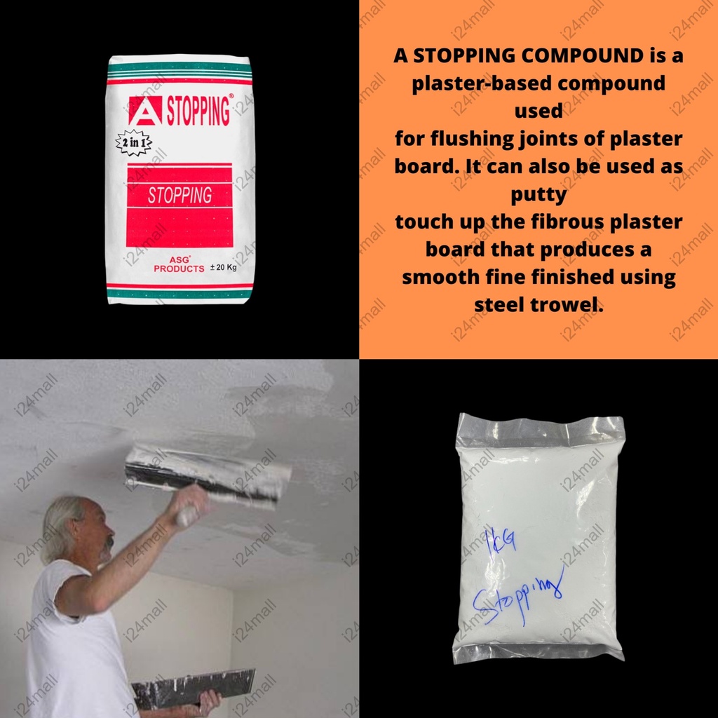 1KG Pack ASG Stopping Compound Simen Plaster Ceiling Wall Repair