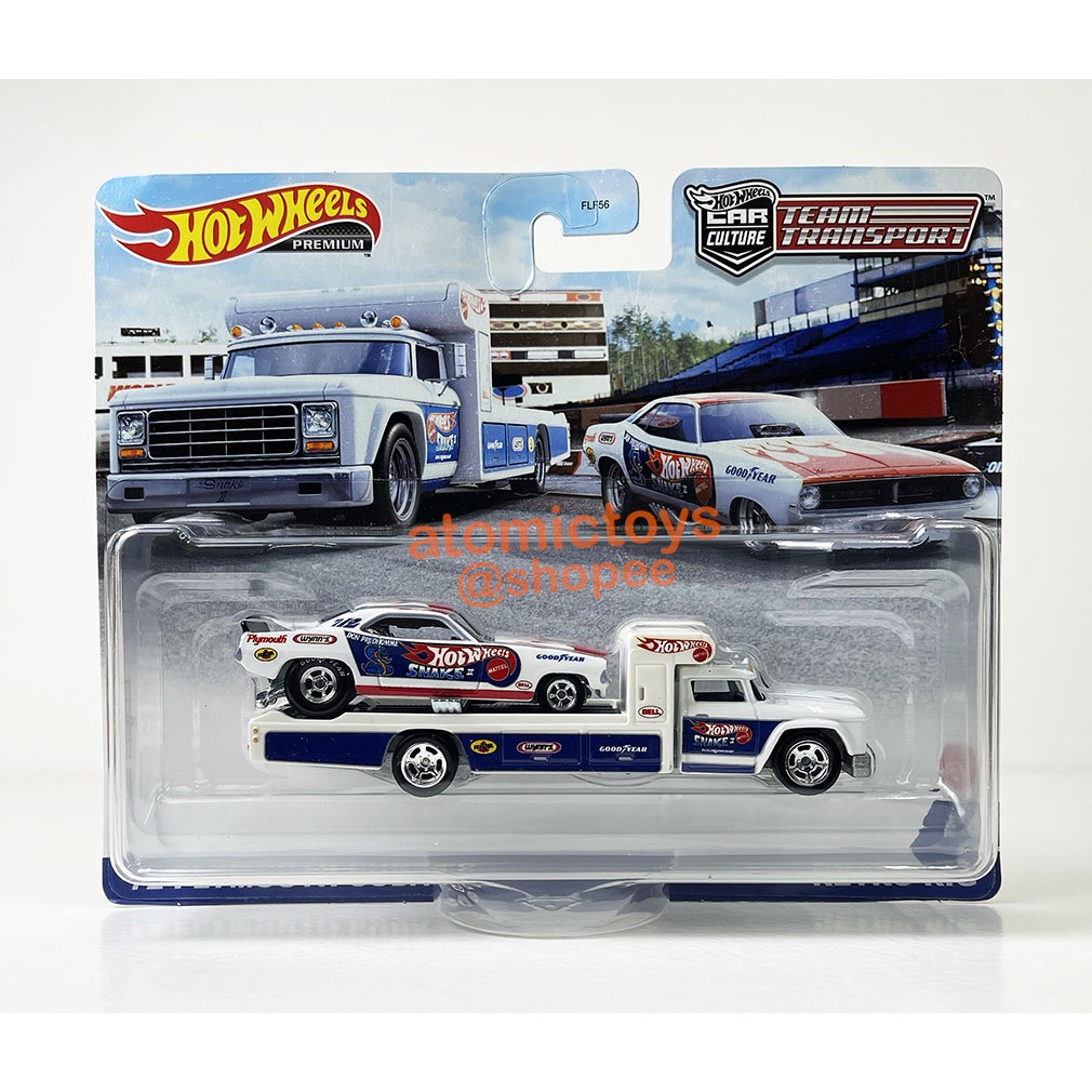 Hot Wheels Plymouth Cuda Retro Rig Snake Mongoose Team Transport