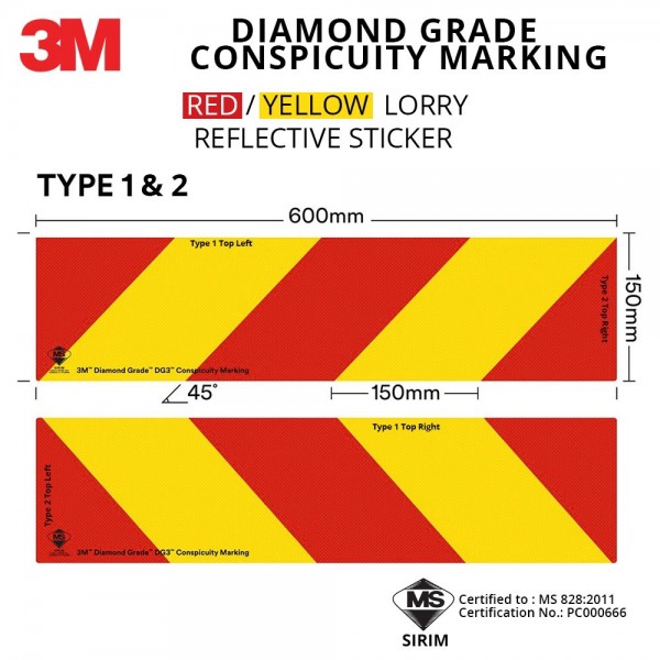 M Lorry Reflective Sticker Mm X Mm Shopee Malaysia