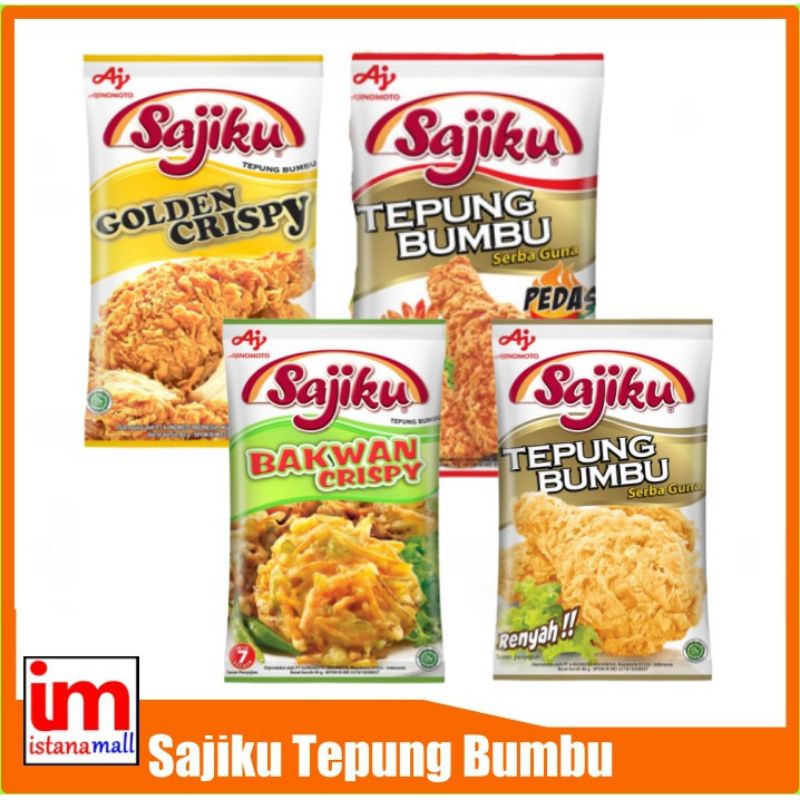 Sajiku Tepung Bumbu Serbaguna Pedas Bakwan Crispy Golden Crispy