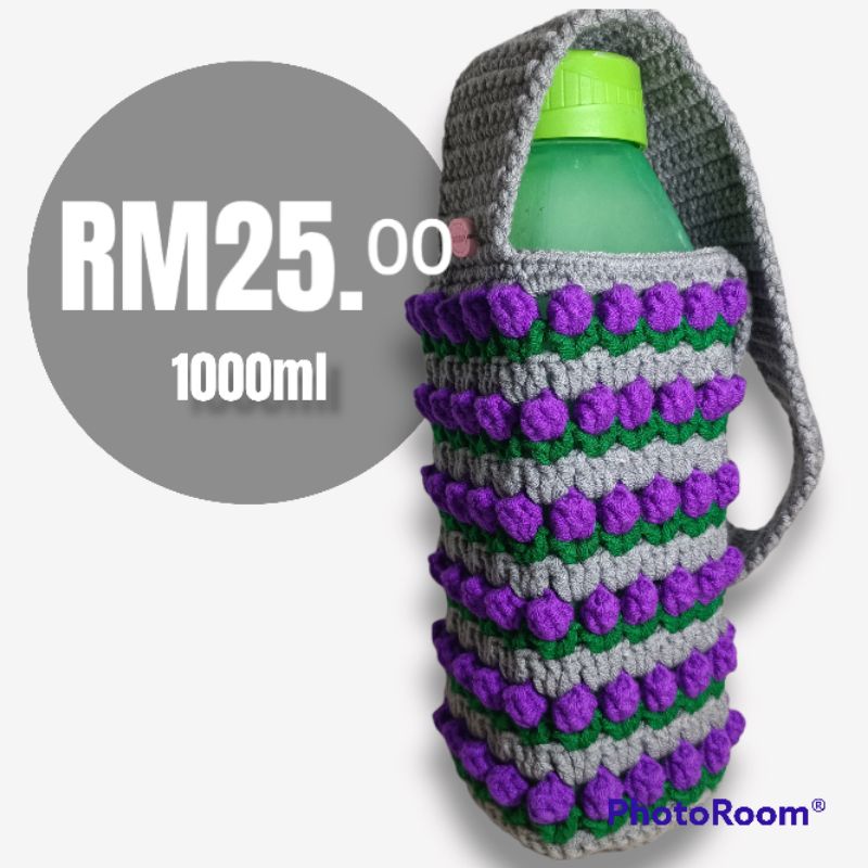 Sarung Botol Air Kait Water Tumbler Holder Crochet Handmade