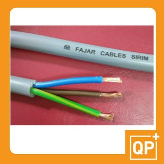 SIRIM FAJAR CABLE 2 5mm X 3 CORE PVC FLEXIBLE CORD CABLE 100 PURE