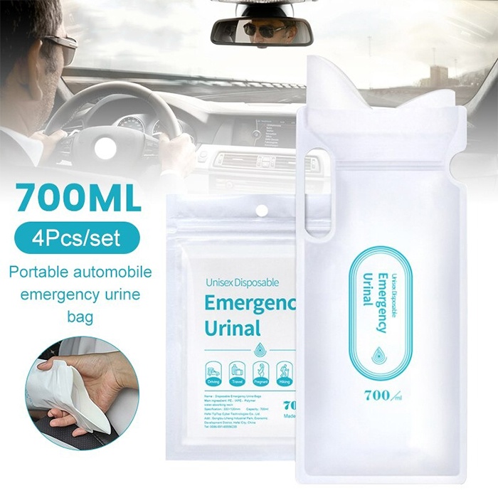 Collab 4pcs 700ml Emergency Portable Car Urine Bag Vomit Bags Mini