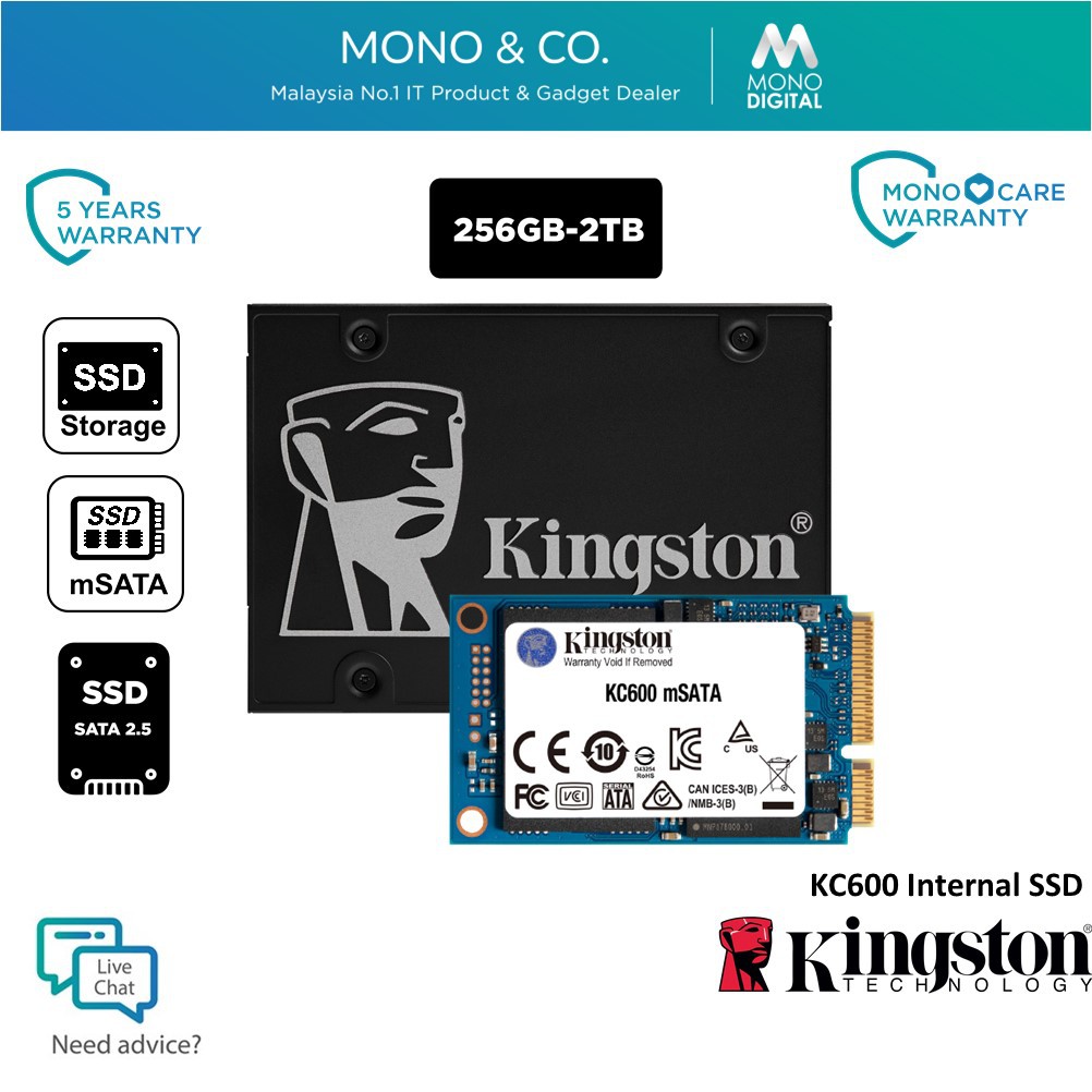 Kingston Ssd Kc Sata Msata Internal D Tlc Nand Solid States