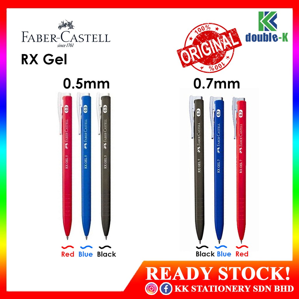 Faber Castell RX 5 Gel Pen 0 5mm And RX 7 Gel Pen 0 7mm RM1 45 Pcs BK