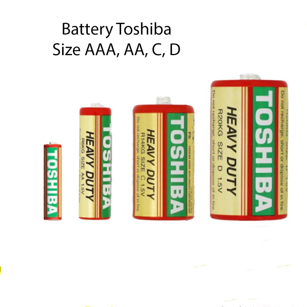 TOSHIBA BATTERY R6KG SP 4C HEAVY DUTY GP 9V AA SIZE 4 PCS AAA Size