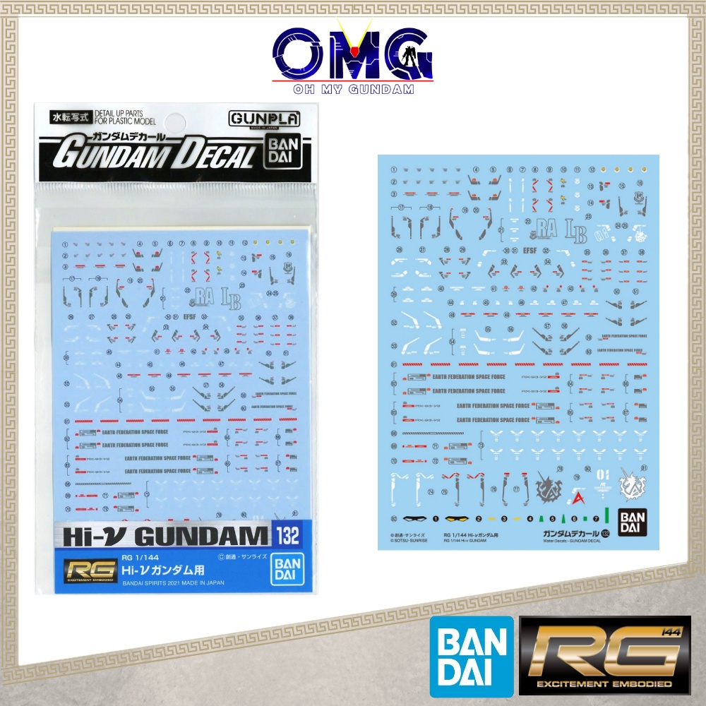 Bandai Rg Gundam Decal For Rg Hi V Gundam Gd Rg