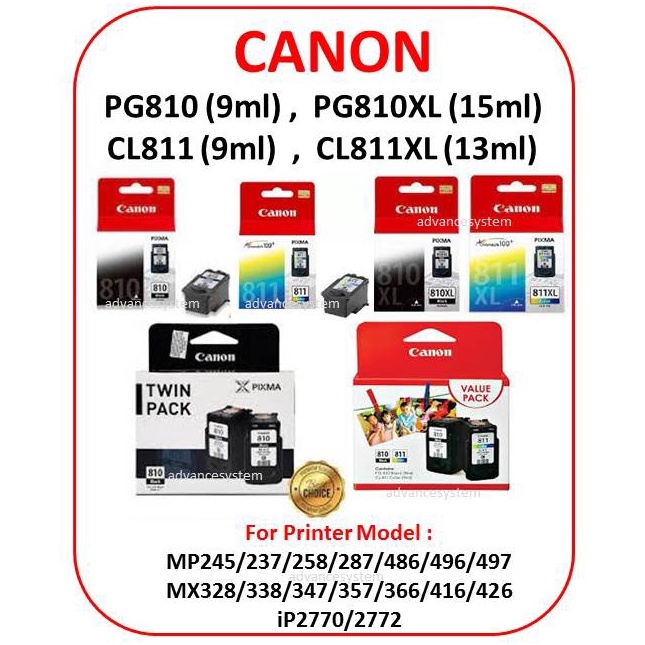 Original CANON PG810 CL811 810xl 811xl VALUE PACK PG 810 CL 811 TWIN