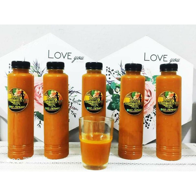 Jus Jamu Asam Kunyit Original Homemade Kempis Perut Buang Angin Ml