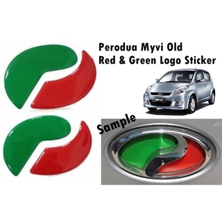 Perodua Logo Pcs Epoxy Sticker Emblem Reflecting Sticker Depan