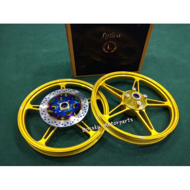 Y15zr Lativo Sport Rim Sekali Titinium Disc Depan FREE Screw Disc 4