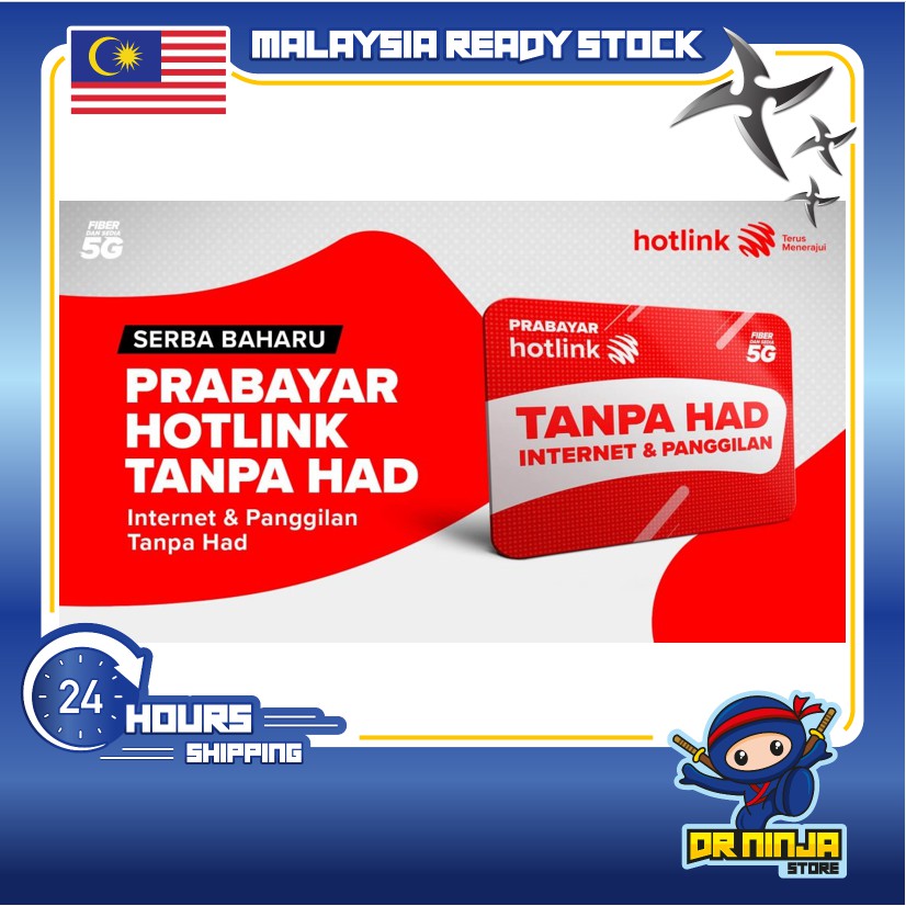 Hotlink Tanpa Had Prepaid Sim Pack Shopee Malaysia