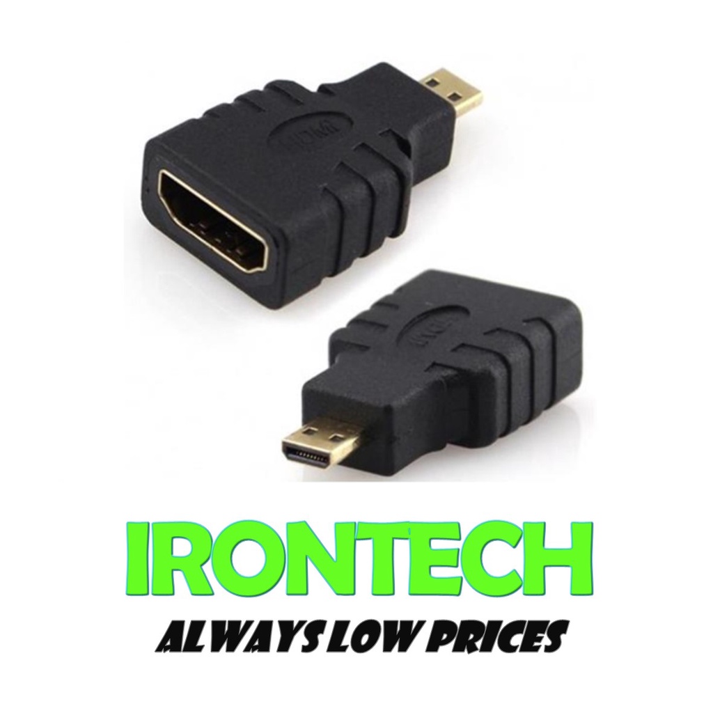 Micro HDMI Type D Male To HDMI Female Connector Converter Adapter Head