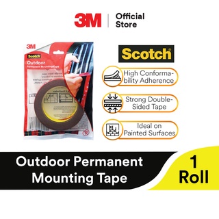 3M Scotch Outdoor Permanent Mounting Multipurpose Weather Resistant