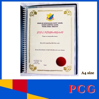 Clear Holder File File Sijil Saiz A Refillable A Pockets