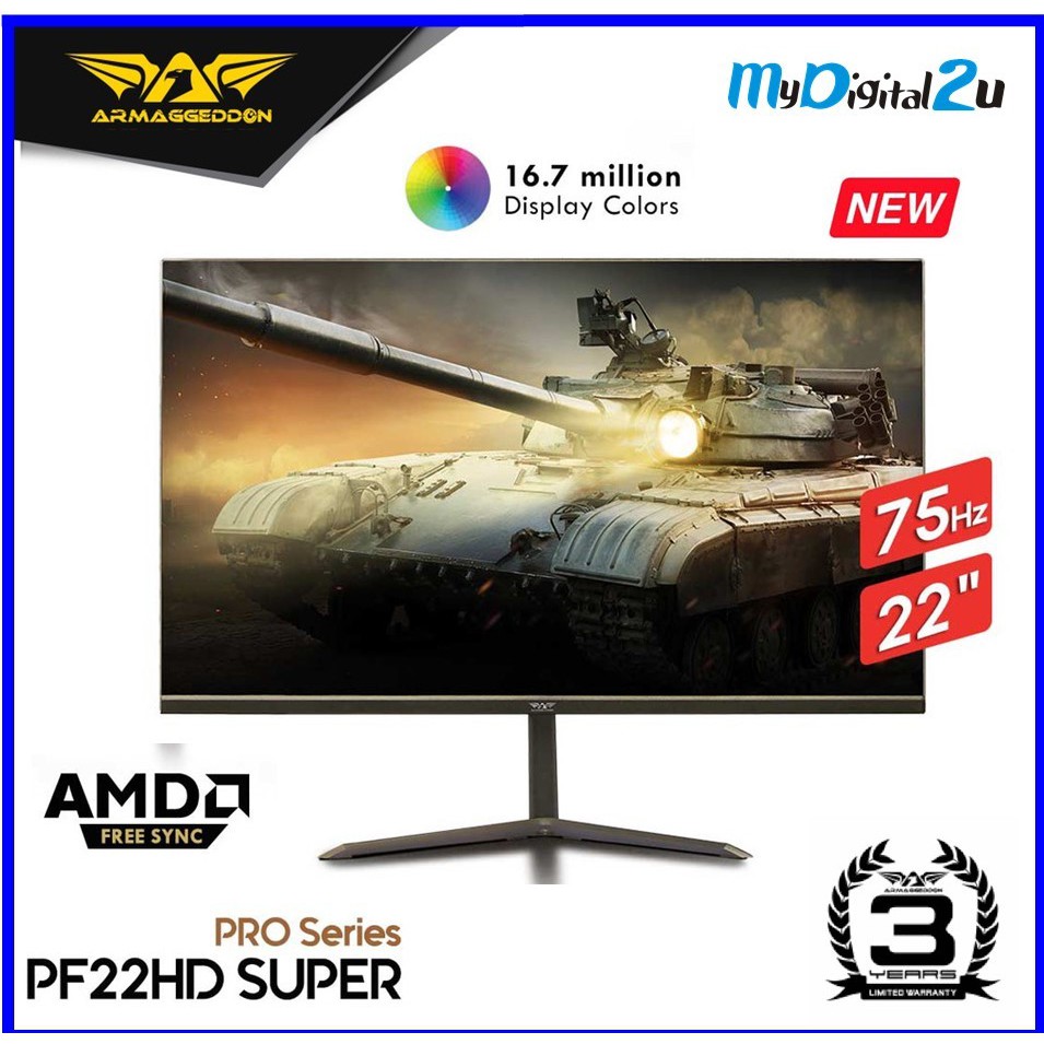 Armaggeddon Pixxel Pro PF22HD Super Black Full HD Gaming Monitor Zero