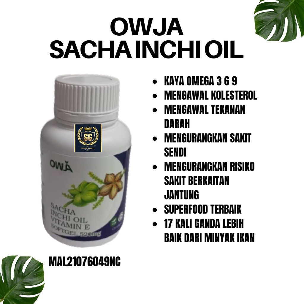 Owja Sacha Inchi Oil Original By OWJA 60 Softgel KKM Approved