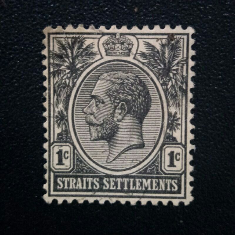 1919 Stamp Straits Settlements Unique Used Stamp 1c Black King George V