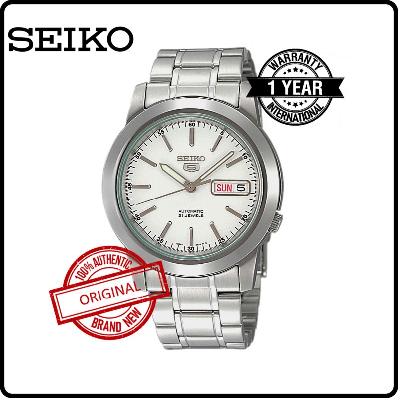 Snke K Classic Seiko Men Original Brand New Automatic Analog White