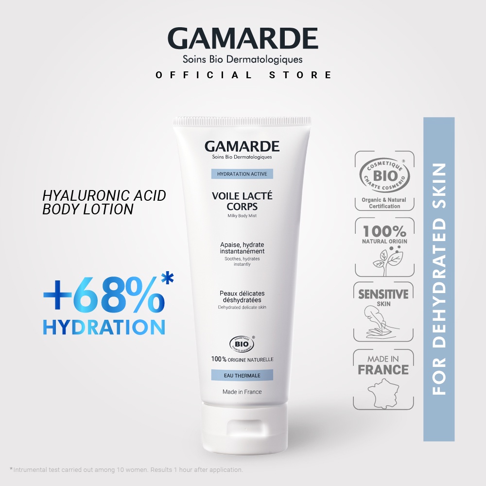 Gamarde Hydratation Organic Hydrating Body Lotion With Hyaluronic Ac