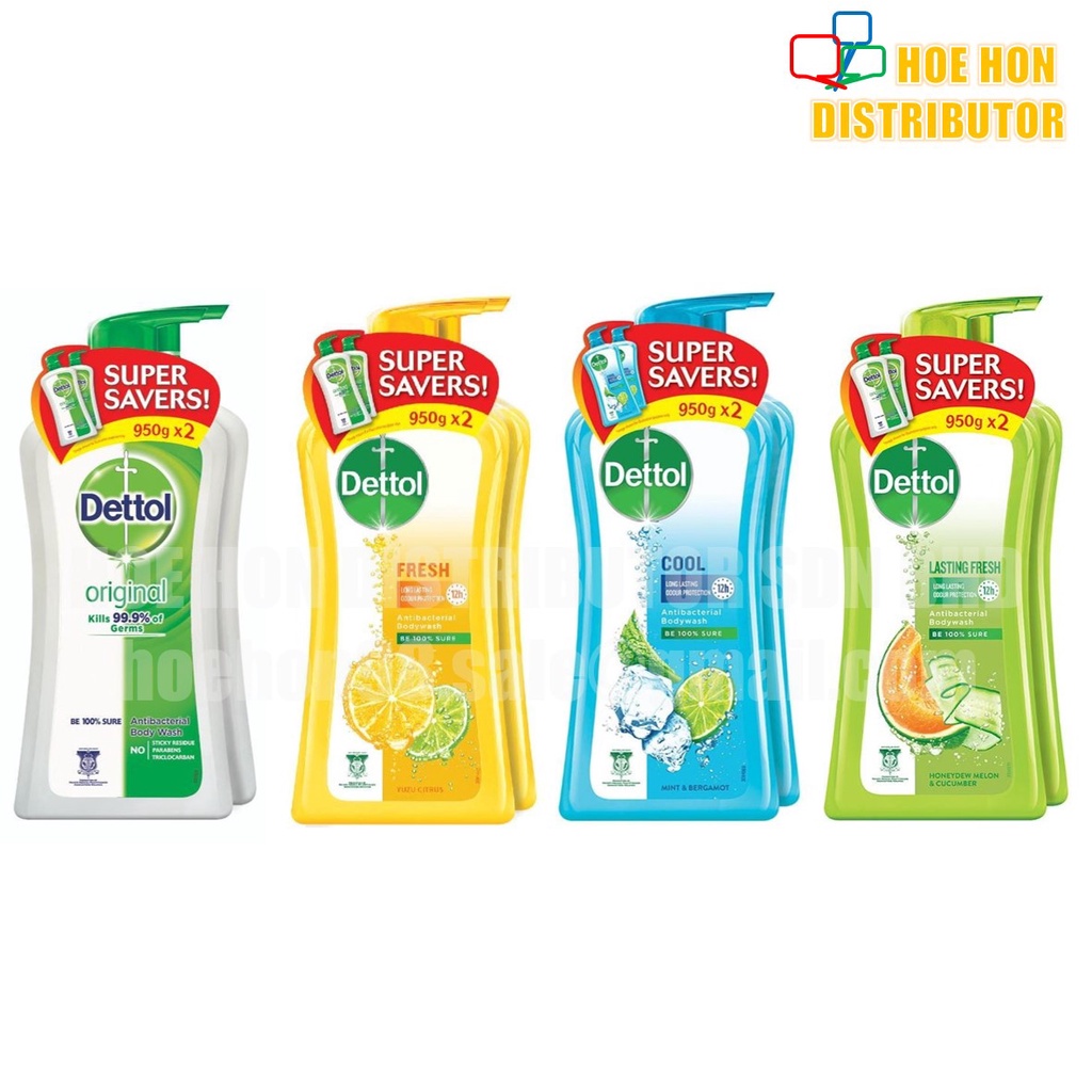 Dettol Antibacterial Bodywash Original Cool Lasting Fresh Skincare Re