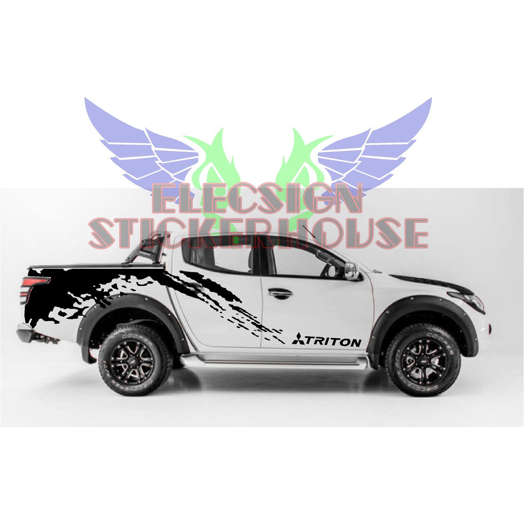 Mitsubishi Triton Body Sticker Shopee Malaysia