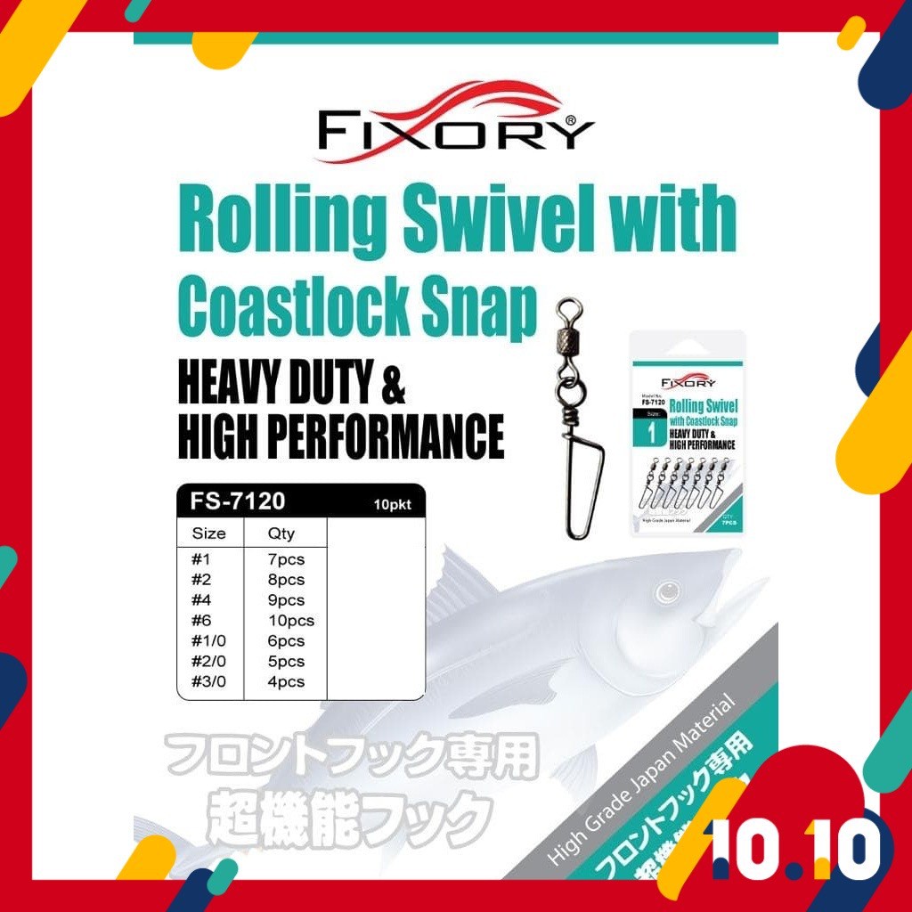 Fixory Fs Fixory Rolling Swivel With Coastlock Snap Shopee Malaysia