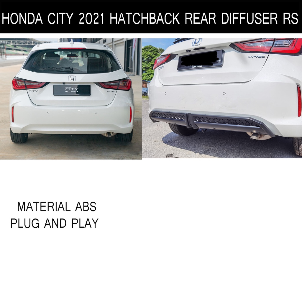 Honda City Hatchback Rear Diffuser Rs Abs Shopee Malaysia