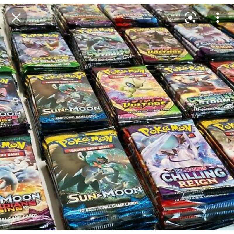 RESTOCKED Pokemon TCG Lucky Booster Cards From Random Sets 10 Cards