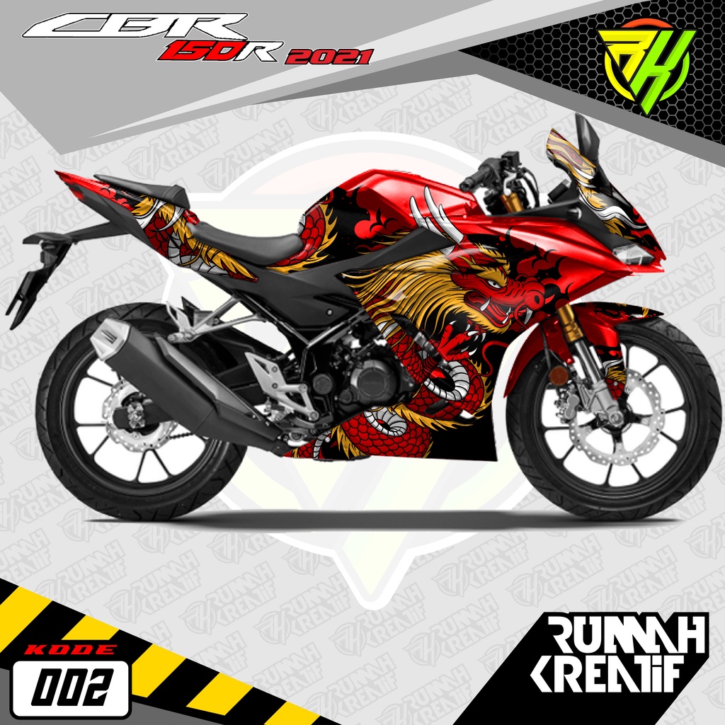 Merah Selling Red Dragon Full Body Decal Cbr R R Moto Gp