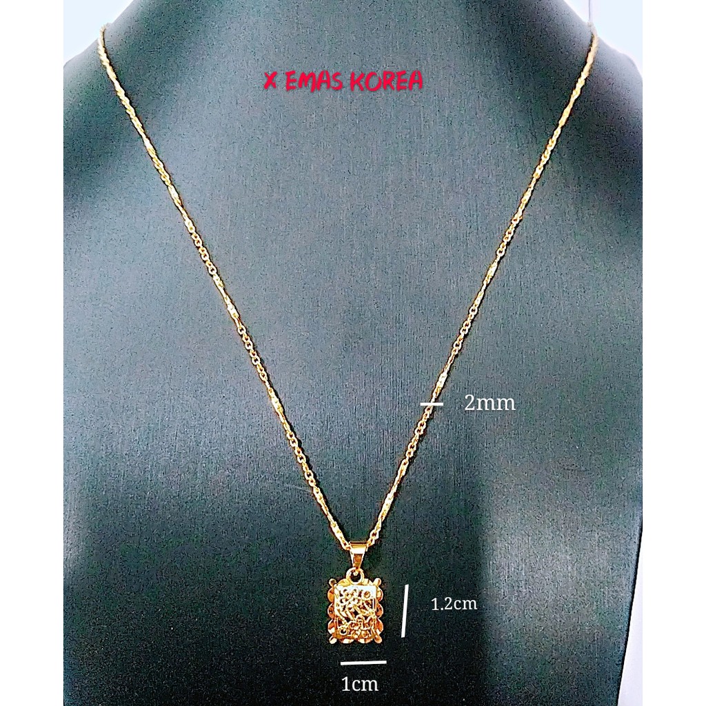 Free Cop Rantai Leher Mm Loket Emas Bangkok Jewellery Necklace