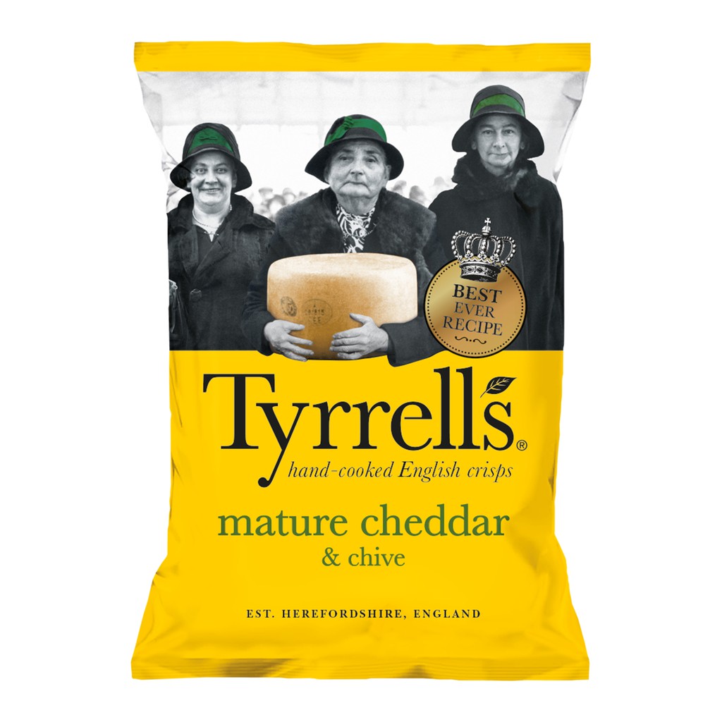 Tyrrell S Mature Cheddar Chive Potato Chips G Shopee Malaysia