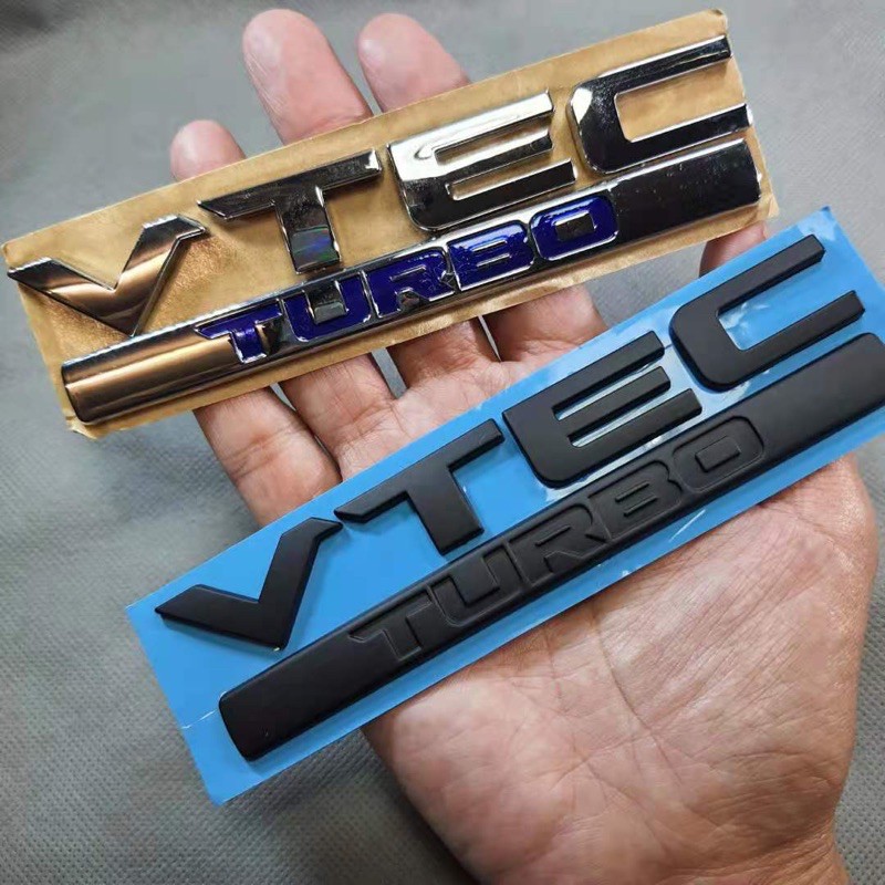 Vtec Turbo Logo Sticker Honda Car Rear Emblem Logo Vtec Turbo Shopee