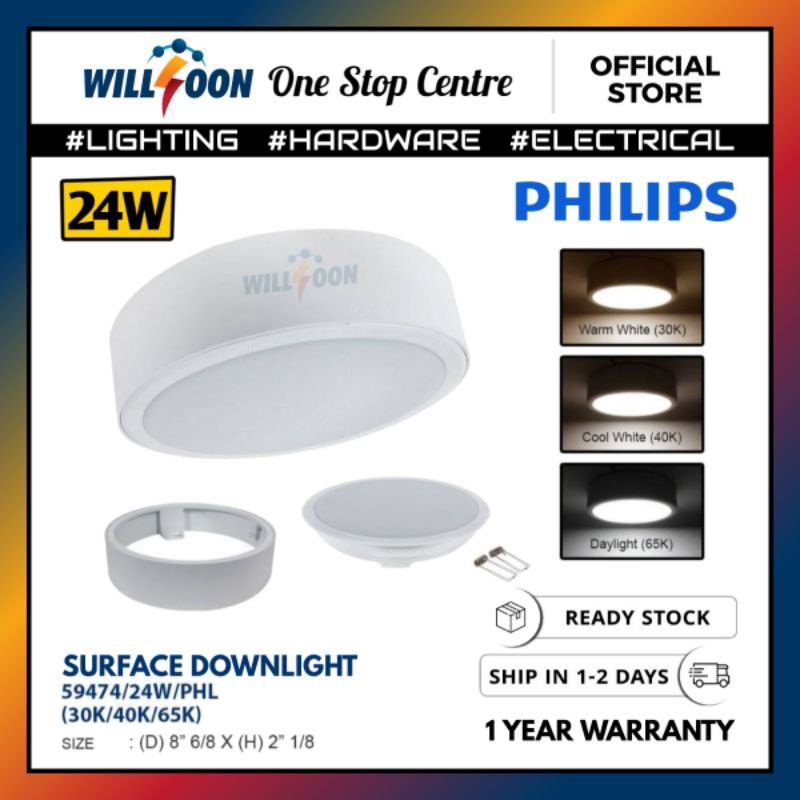 PHILIPS Meson LED Surface Downlight 7 9 17w 24w LED Surface Philips