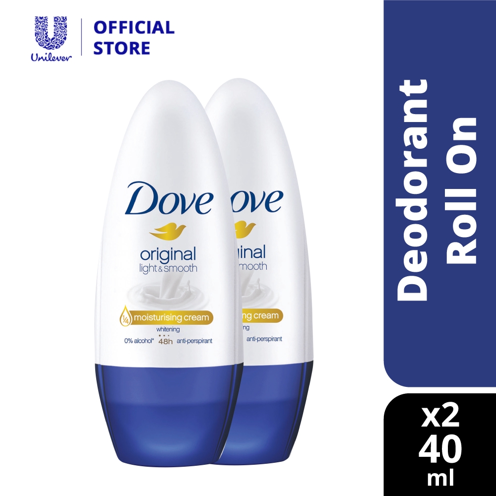 Dove Original Nourished Smooth Roll On Deodorant 40ml X 2 Shopee