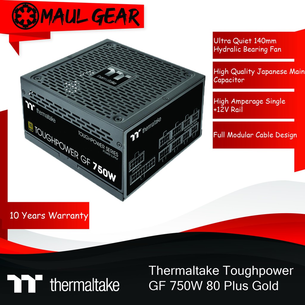 Thermaltake Toughpower GF 750W 850W 80 Plus Gold Power Supply Shopee