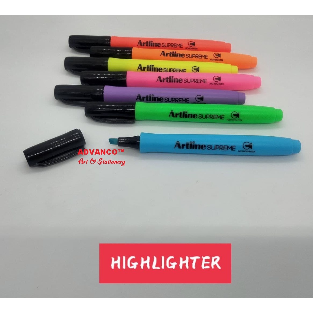 Artline Supreme Highlighter Epf Ready Stock Shopee Malaysia