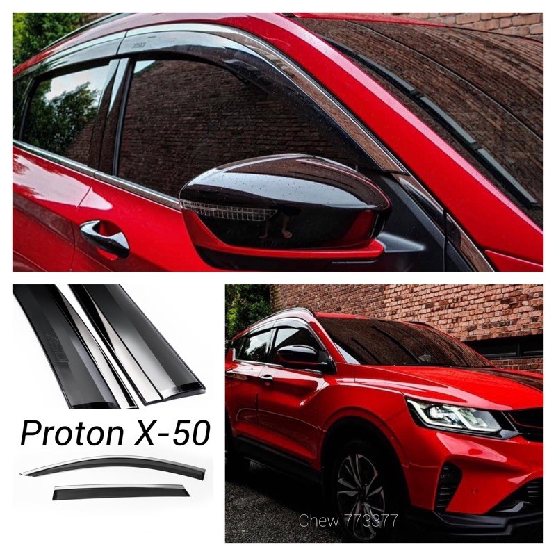 Proton X50 2020 Present Injection Door Visor With Stainless Steel