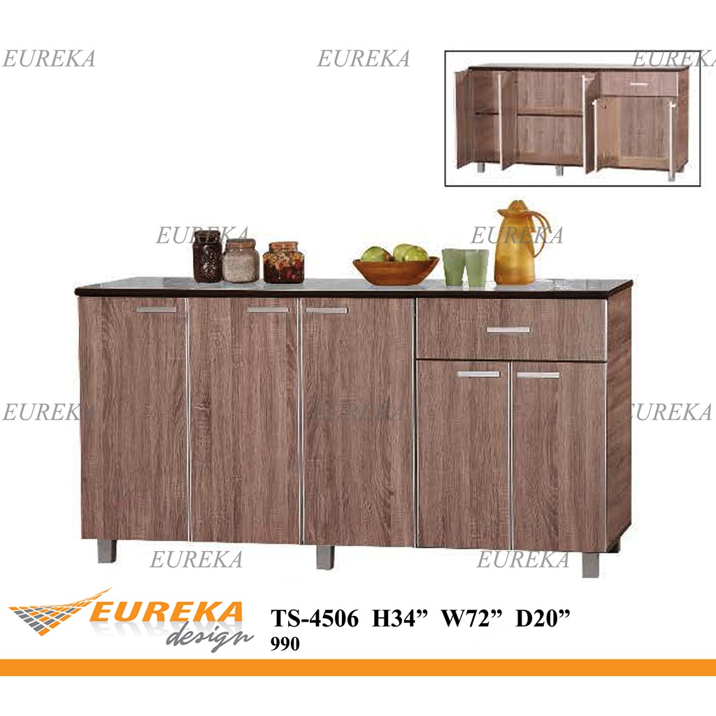 EUREKA 6ft Kitchen Cabinet Kabinet Dapur Masak Tiles Top Drawer