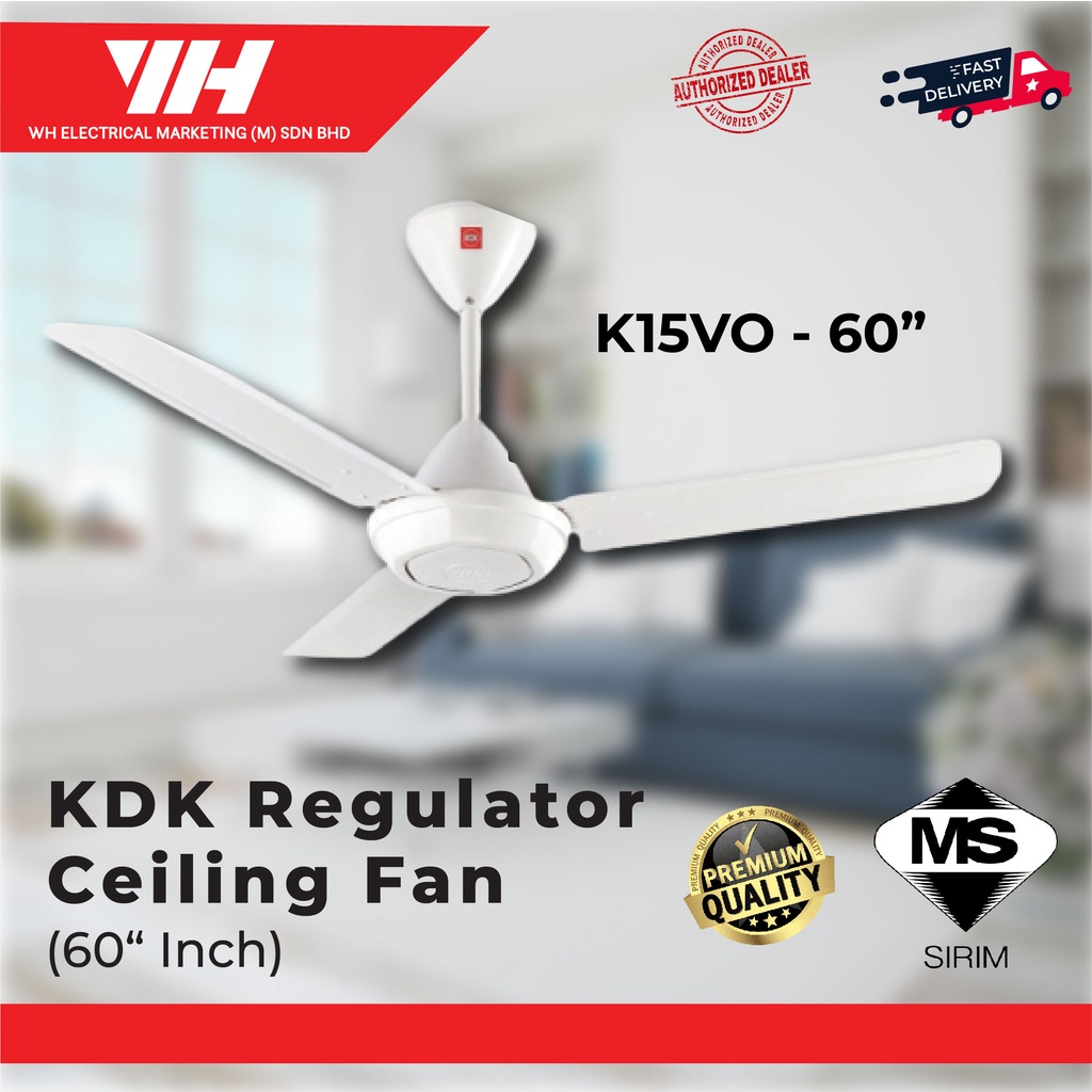 Kdk K Vo Regulator Ceiling Fan White Shopee Malaysia