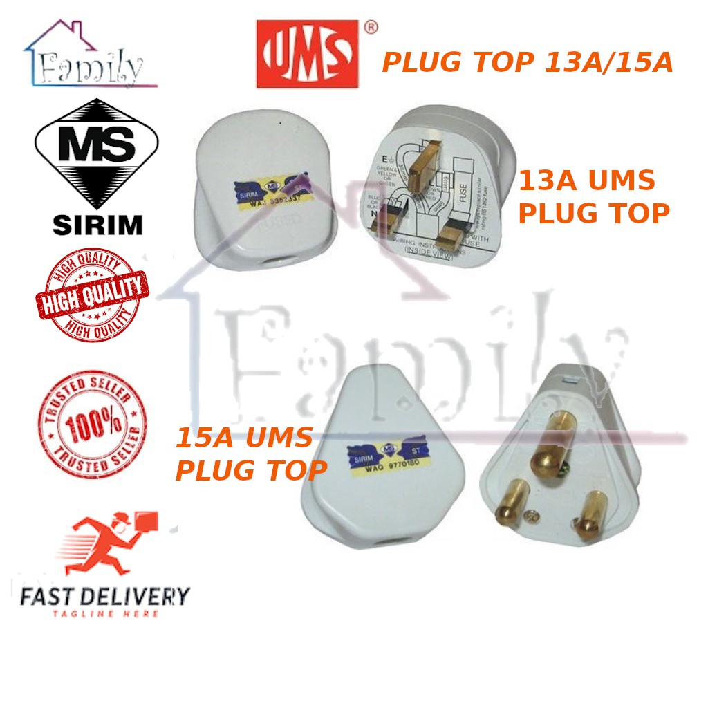 UMS 13A Plug Top 15A Plug Top SIRIM Shopee Malaysia