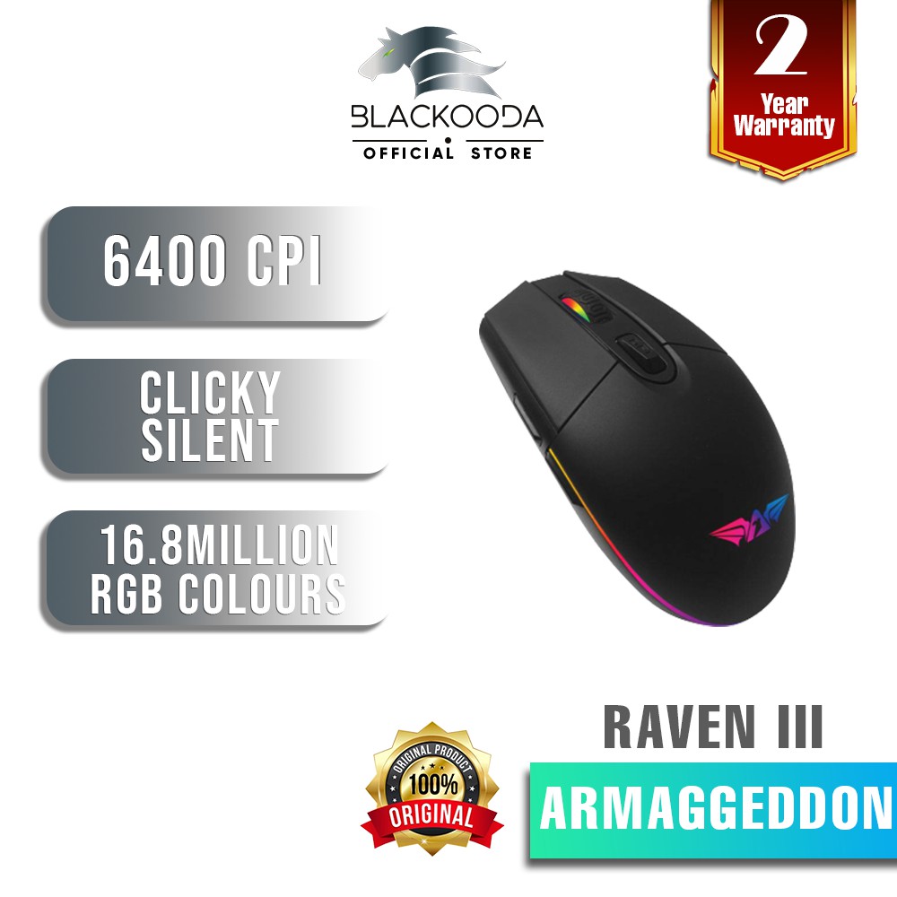 Armaggeddon Raven Iii Rgb Gaming Mouse Cpi Shopee Malaysia