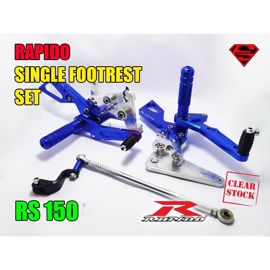 Single Footrest Racing Alloy Rapido Honda Rs V V Rs R Rs R