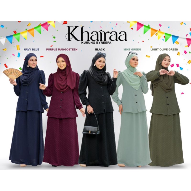 Kurung Khairaa Kurung Mesra Wudhu Byreefa Collection Shopee Malaysia