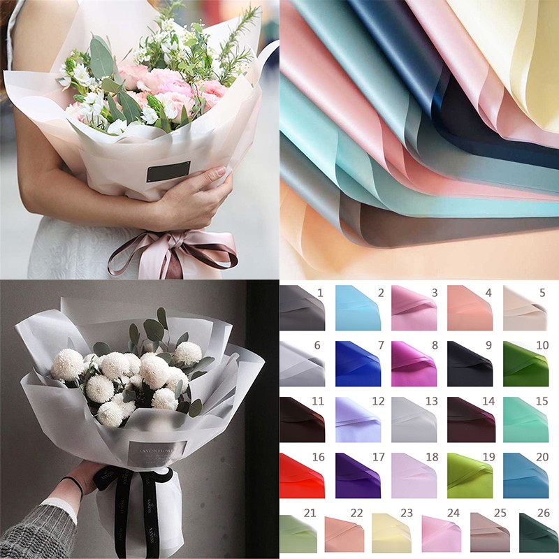 20 Sheets Waterproof Flowers Wrapping Paper Gifts Frosted Packaging