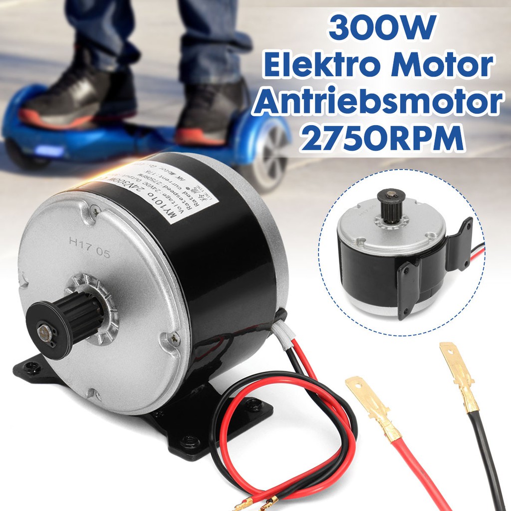 300W 24V DC Electric Motor Brushed 2750RPM For E Bike Scooter Go Kart