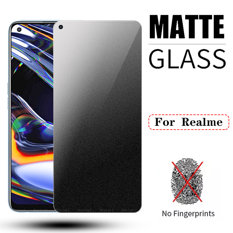 Matte Tempered Glass Anti Fingerprint Realme 9 9i 8 8s 7 5G GT 2 GT2