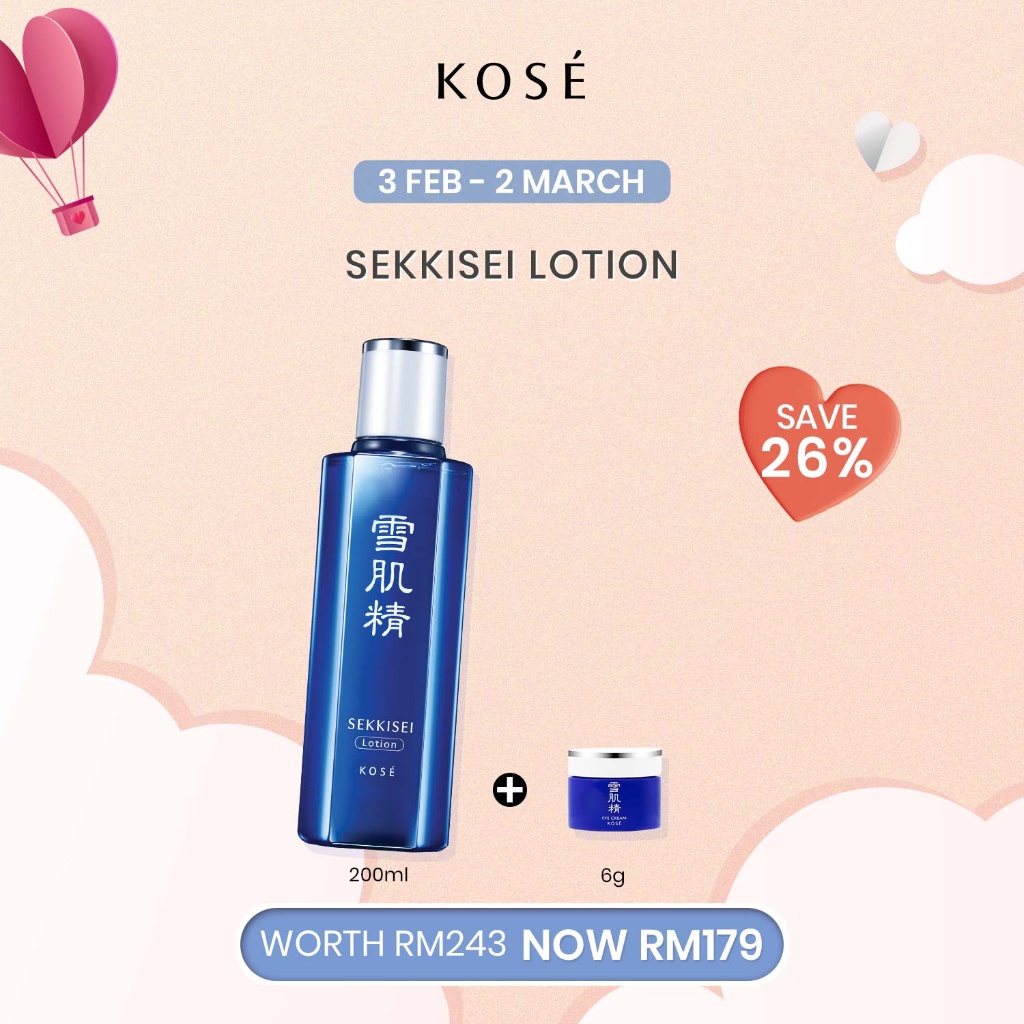 Kose Sekkisei Lotion Set Toner 200 Ml Shopee Malaysia