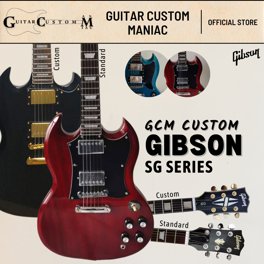 Preorder Gcm Custom Made Gibson Sg Series Electric Guitar Shopee Malaysia